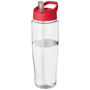 Bidon H2O Tempo® o pojemności 700 ml z wieczkiem z słomką Przezroczysty