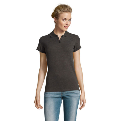 PERFECT Damskie POLO 180g Charcoal Melange S11347-CE-M 