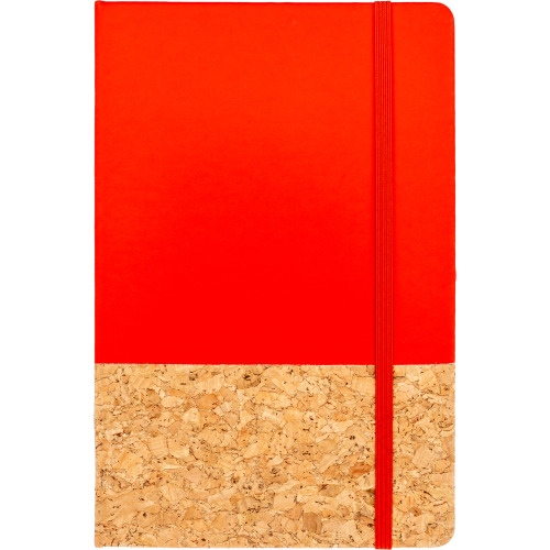 Notes A5 z elementami z korka NANTES Czerwony 139505 (3)