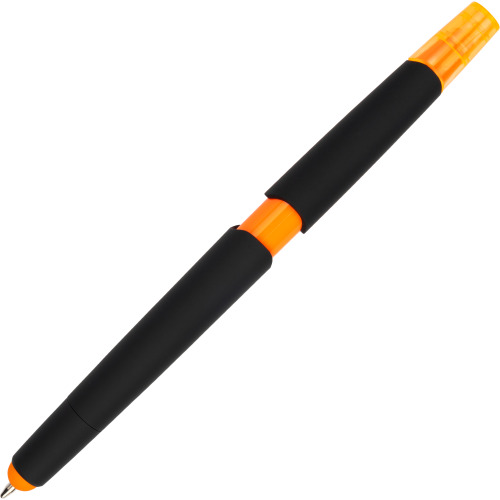 Długopis plastikowy z zakreślaczem touch pen EMMETT Pomarańczowy 1096510 (13)