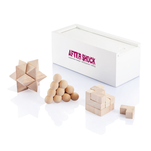 Zestaw 3 łamigłówek Biały, niebieski P940.201 (5)