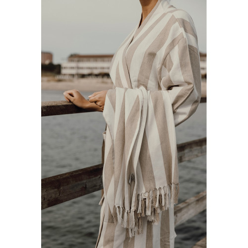 Szlafrok VINGA Ornos L/XL Beżowy VG620-20 (7)