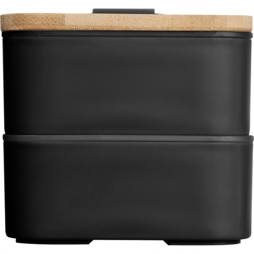 Lunch box 2x600 ml ze sztućcami PESCARA Czarny 253103 (5)