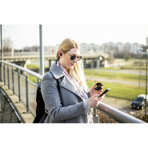 Bezprzewodowe słuchawki douszne | Patrick Czarny V0352-03 (2)