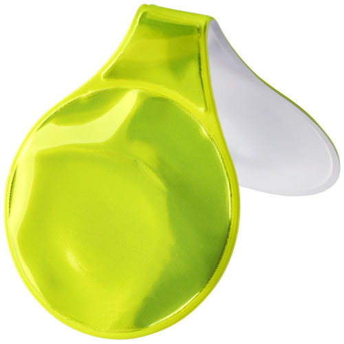 RFX™ reflective mały okrągły odblaskowy magnes z PVC Neonowy żółty 1PR03106 