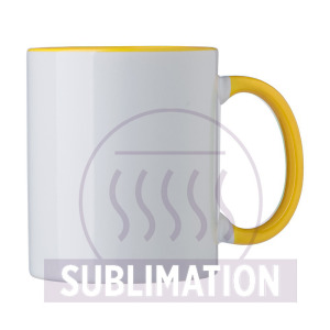 Kubek ceramiczny 300 ml żółty