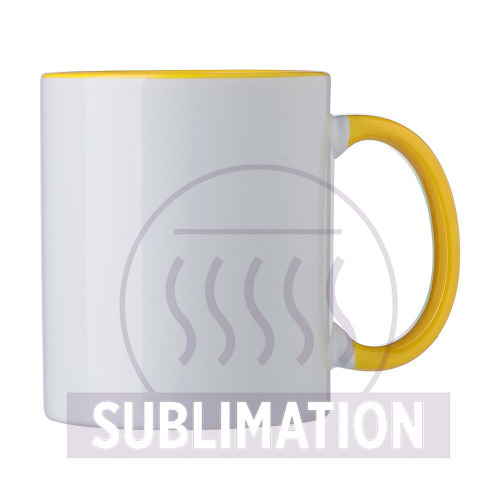 Kubek ceramiczny 300 ml żółty V6986-08 