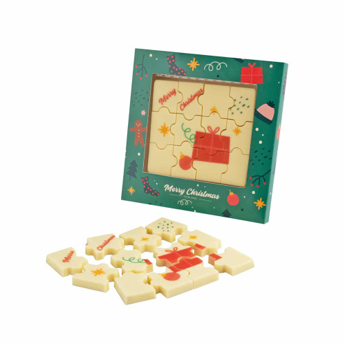 Zestaw Czekoladek Z Nadrukiem Puzzle 12 Sztuk Wielokolorowy S0047/XM 