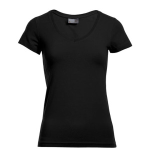 T-shirt Damski Slim Dekolt V