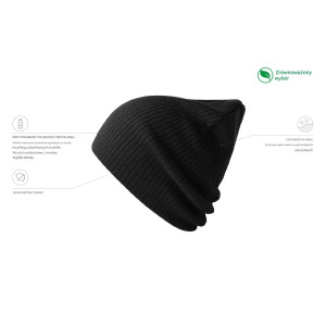 Czapka Długa Beanie Poliester z Recyklingu