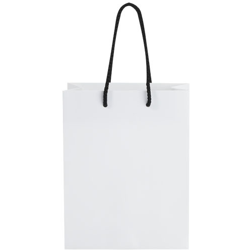 Ręcznie robiona torba z papieru integra z plastikowymi uchwytami – 18 x 9 x 23 cm Biały 1ZB00990 (2)