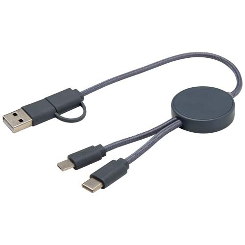 Citala kabel do synchronizacji danych i szybkiego ładowania 5 w 1 27 W o długości 30 cm z tworzyw sztucznych pochodzących z recyklingu Hale Blue 12442755 (5)