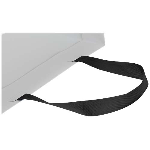 Torba papierowa Smartfold 210 g/m² z uchwytami ze wstążki i błyszczącym laminowaniem – 31 x 12 x 31 cm Czarny 1ZM01390 (4)