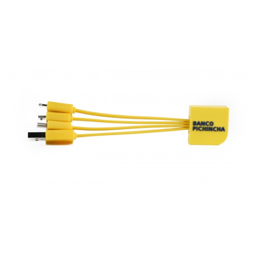 Kabel do ładowania 3w1 indywidualny kształt Wielokolorowy EG042400 (2)