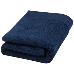 Nora bawełniany ręcznik kąpielowy o gramaturze 550 g/m² i wymiarach 50 x 100 cm Granatowy