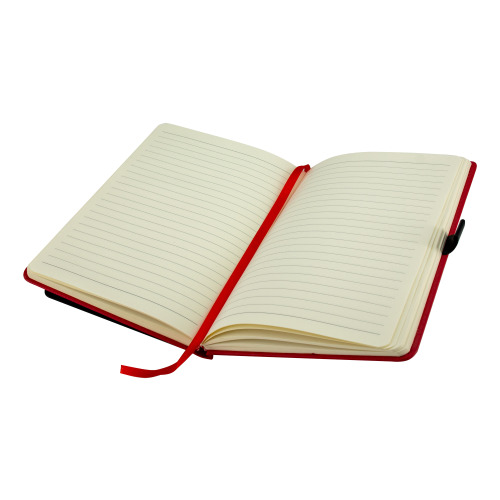 Notatnik A5 w linie z wizytownikiem IGNACY Czerwony 2008805 (7)