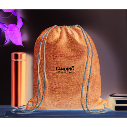 Ocieplana torba ze sznurkiem Granatowy MO9776-04 (4)