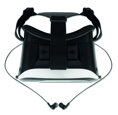 Okulary 3D z ABS ze słuchawkami biały MO9072-06 (5)