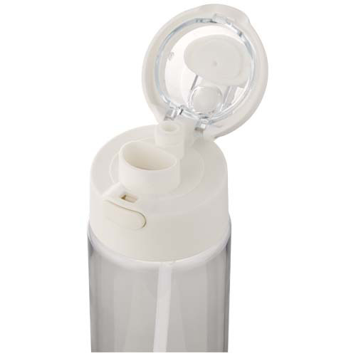 Bidon na wodę Theron o pojemności 700 ml, wykonany z tworzywa sztucznego pochodzącego z recyklingu (RCS), z pokrywką o podwój Przezroczysty klarowny 10095001 (5)