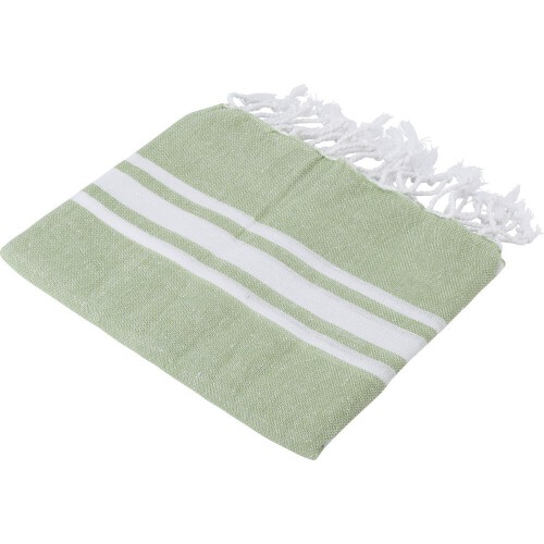 Bawełniany ręcznik hammam jasnozielony V8299-10 (1)