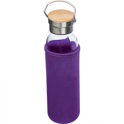Butelka szklana z pokrowcem 600 ml RAMONA Fioletowy 6318112 (2)