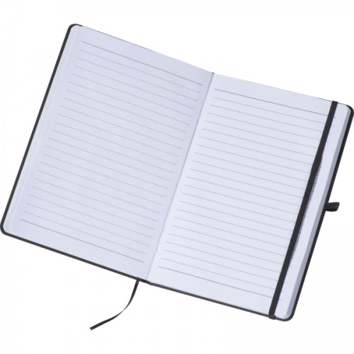 Notatnik A5 w linie z materiałów z recyklingu LORENA Czarny 2875903 (3)