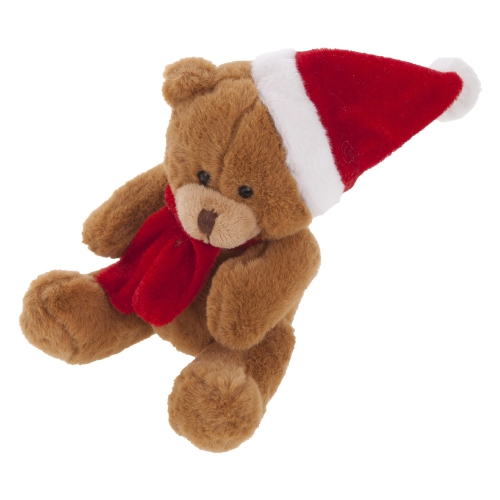 Nathan Brown, pluszowy miś świąteczny brązowo-czerwony HE261-56 (2)