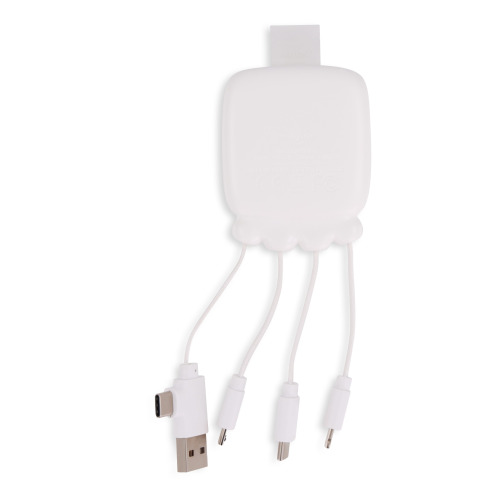 3192 | Xoopar Octopus Gamma 2 Bio Charging cable with 3.000mAh Powerbank Biały LT41410-N0001 (6)