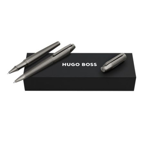 Zestaw upominkowy Hugo Boss długopis i pióro kulkowe HSV5564D + HSV5565D Szary HPBR556D 