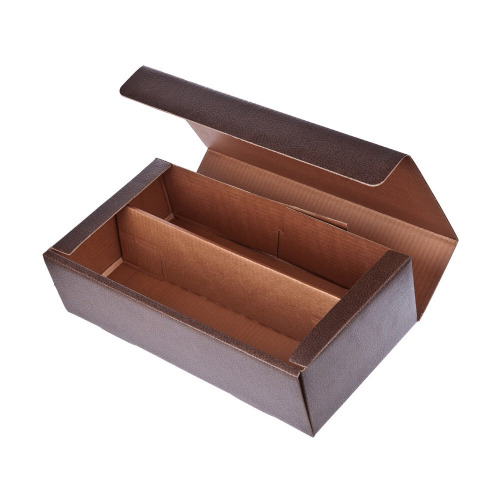 Ekskluzywny kartonik na wino, 2 el. | Reid Brązowy V6602-16 (1)