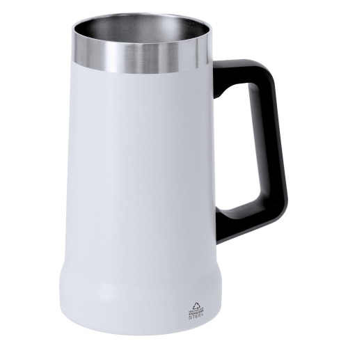 Kubek 700 ml ze stali nierdzewnej z recyklingu Biały VA686-02 