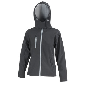 Kurtka Damska Dopasowana Wodoodporna Softshell - Red & Black