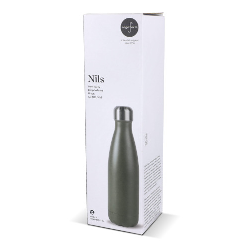Sagaform Nils Butelka stalowa malowana proszkowo 500 ml Dried Green LT52029-N0049 (2)