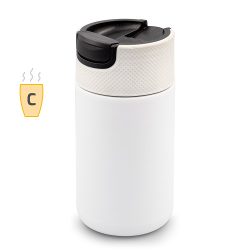 Kubek termiczny 400 ml Air Gifts z ceramiką | Nabila Biały VA050-02 (1)