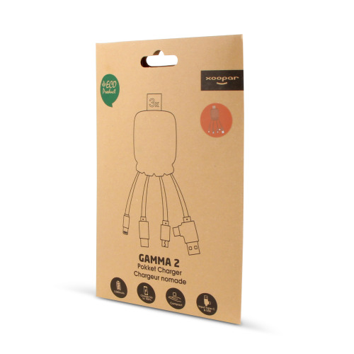 3192 | Xoopar Octopus Gamma 2 Bio Charging cable with 3.000mAh Powerbank Pomarańczowy LT41410-N0026 (4)