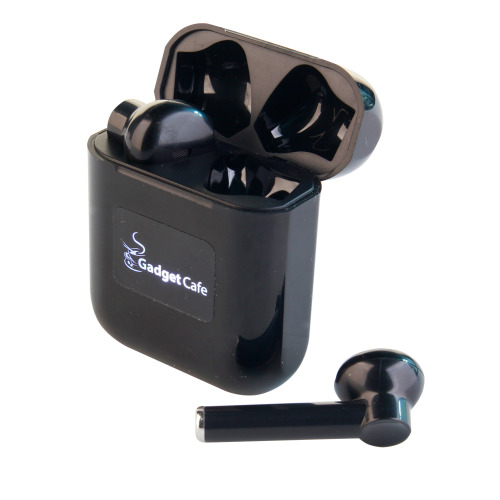 Słuchawki douszne z podświetlanym logo Czarny EG058103 