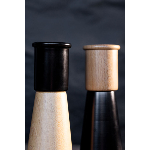 Młynek do soli i pieprzu GURKEN, mały, 2-szt, czarny/brązowy Czarny/Brązowy 5018621- (2)