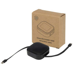 Gloas kabel 5-w-1 z recyklingu do synchronizacji danych z funkcją szybkiego ładowania 100 W i zestawem narzędzi do smartfonów Czarny