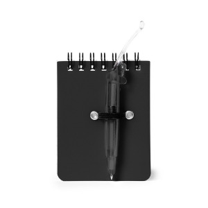 Notatnik ok. A7 z długopisem Czarny