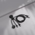 Xoopar Mr. Bio Long, wielofunkcyjny kabel do Apple i Samsung Watch,1 metr Czarny LT41031-N0002 (3) thumbnail