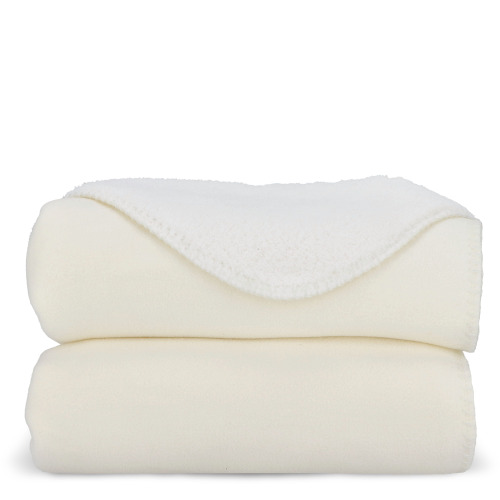 Koc polarowy Sherpa OEKO-TEX®  sublimacja 130 x 170 cm 510 g/m² Biały LT90104-N0001 