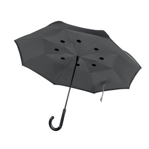 Odwrotnie otwierany parasol Szary MO9002-07 