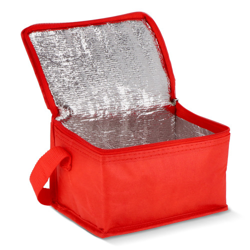 R-PET 6 Torba chłodząca na puszki z włókniny 20 x 13 x 12,5 cm 75g/m² Czerwony LT95390-N0021 (3)