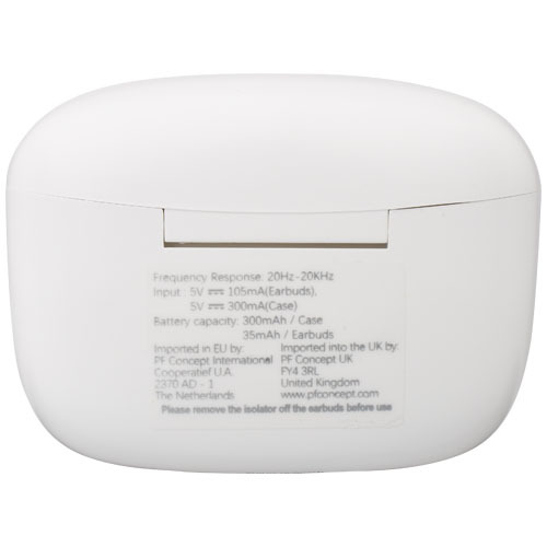 Essos 2.0 automatycznie parujące się bezprzewodowe słuchawki douszne z technologią True Wireless i futerałem Biały 12429001 (4)