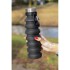 Składana butelka sportowa 550 ml z karabińczykiem czarny P432.621 (11) thumbnail
