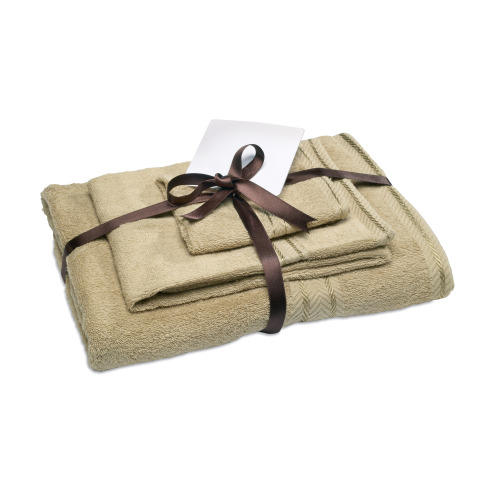 Komplet 3 ręczników beżowy MO7347-13 