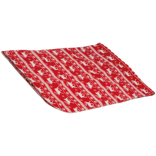 Koc z motywem świątecznym Czerwony 0869WE (1)