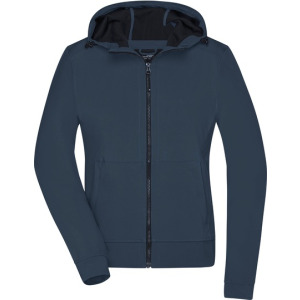 Kurtka Damska Softshellowa z Kapturem - Navy & Navy