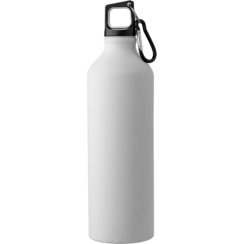 Butelka sportowa 800 ml z karabińczykiem biały V1181-02 