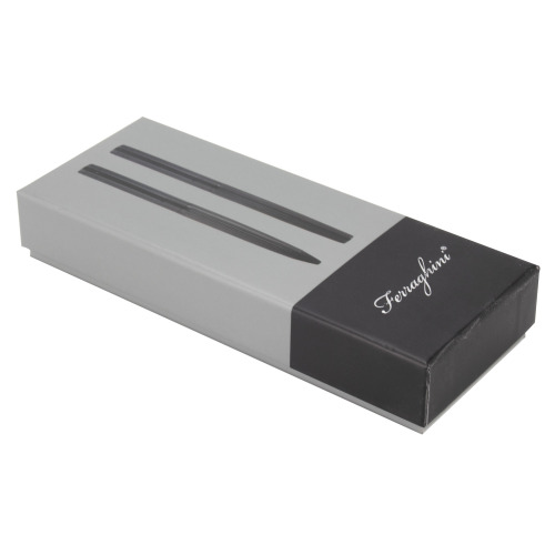 Zestaw piśmienny długopis i pióro kulkowe Ferraghini GLADYS Czarny F24103 (2)